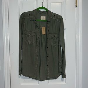 Army Green Button Down Shirt